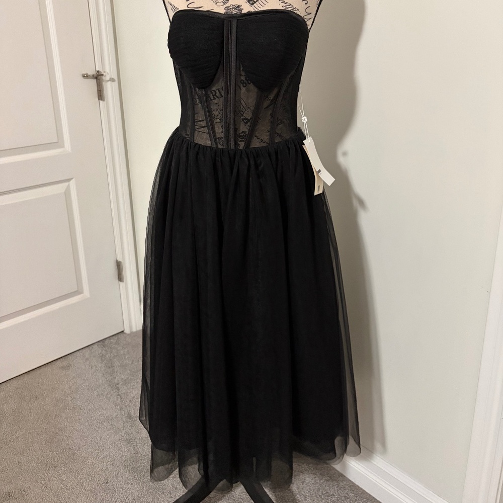 Corset midi length dress